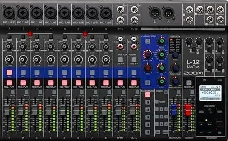 Zoom L-12 -Channel Mixer – Powered